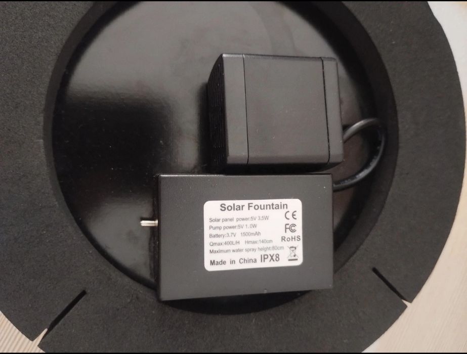 Fontanna solarną 1,5 w