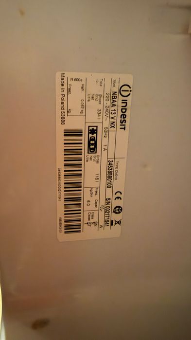 Lodówka Indesit 186 cm używana, sprawna