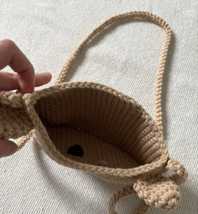 Mała torebka z motywem misia handmade