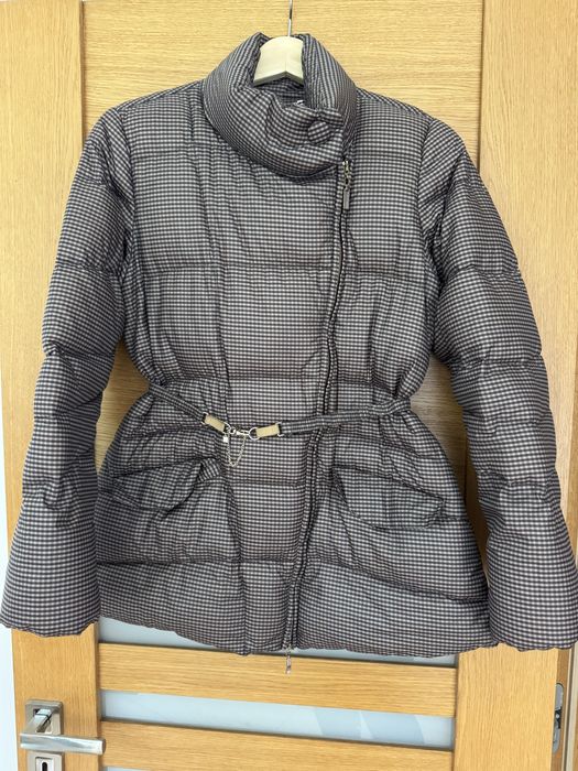 Trussardi Jeans kurtka w kratkę ocieplana bardzo lekka