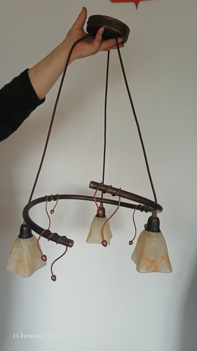 Lampy sufitowe wiszące  vintage 5 i 3 punktowa