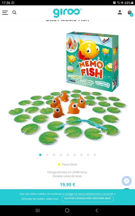 Jogo: Memória de Peixe Memo Fish Diset, ler descrição