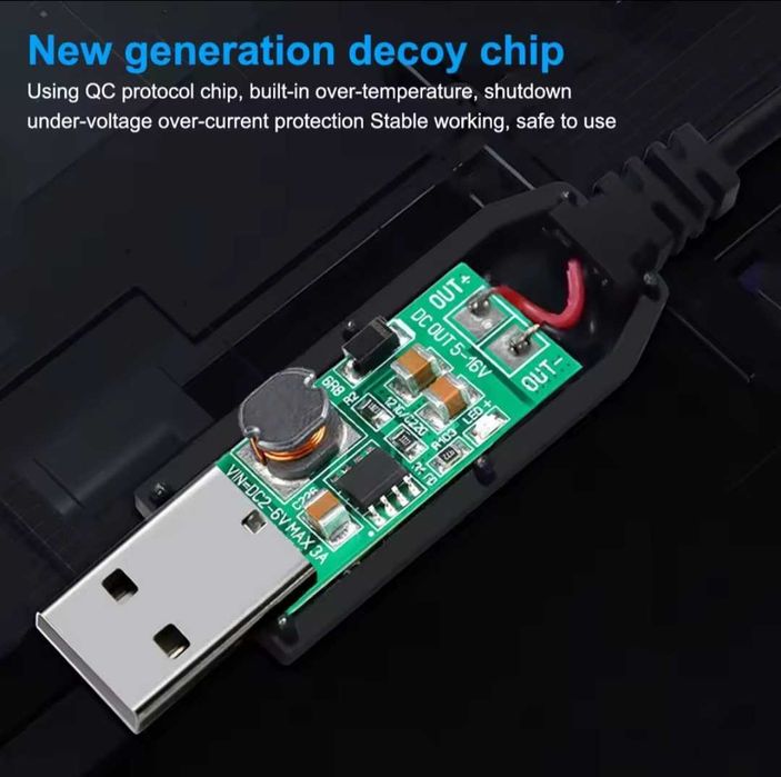 Кабель-підвищувач напруги USB → 12V для роутера / інтернету