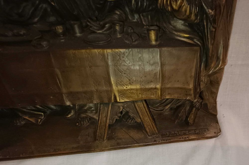 Placa Escultura Última Ceia Bronze
