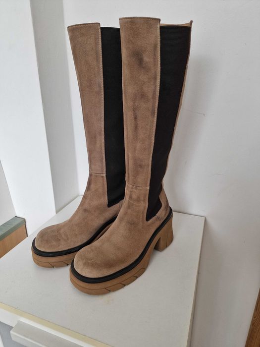 Kozaki Zara, z nubuku, jak nowe, roz. 37-38