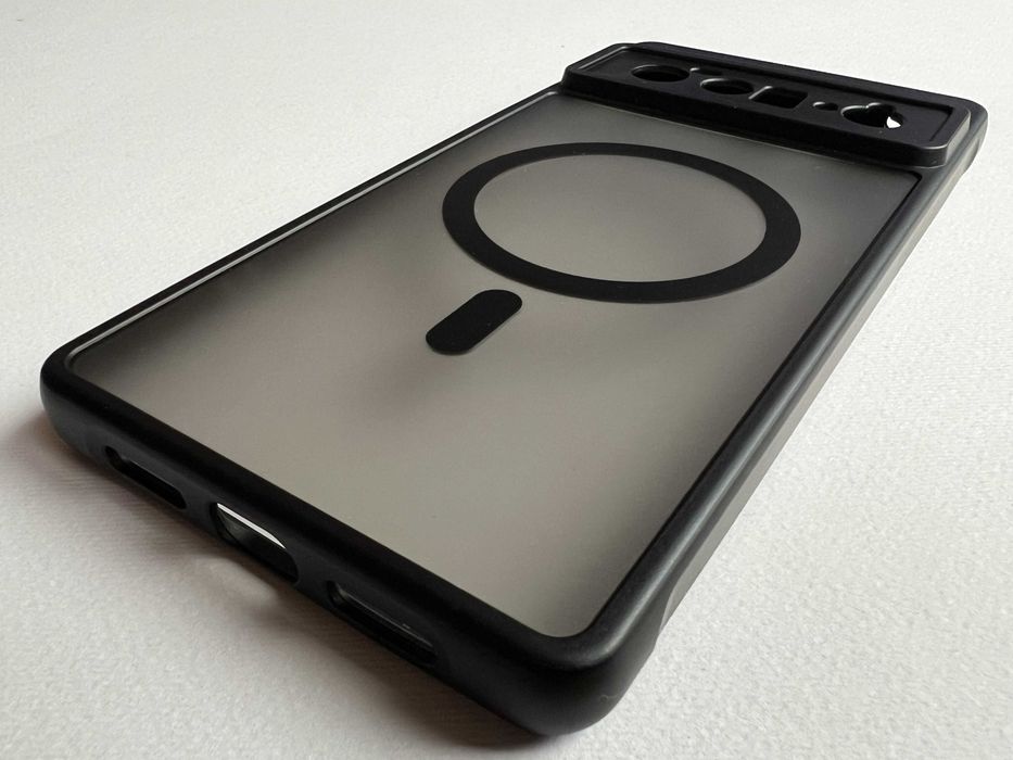 Google Pixel 6 Pro чохол Magnetic MagSafe чорний силікон TPU чехол