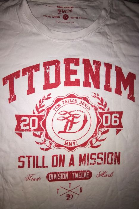 T-shirt z logo ttdenim od Tom Tailor