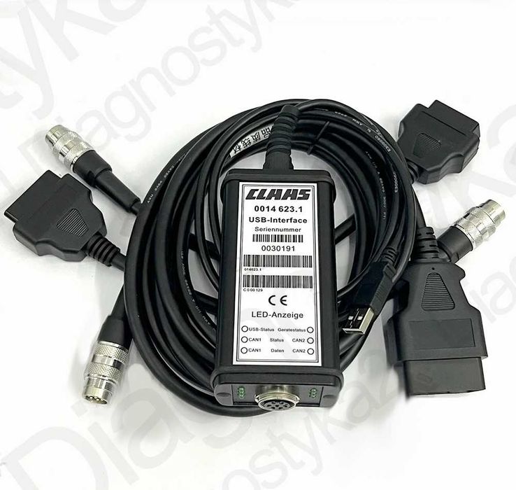 ZESTAW DIAGNOSTYCZNY Claas CAN USB Ciągniki Rolnicze Kombajny Full PL