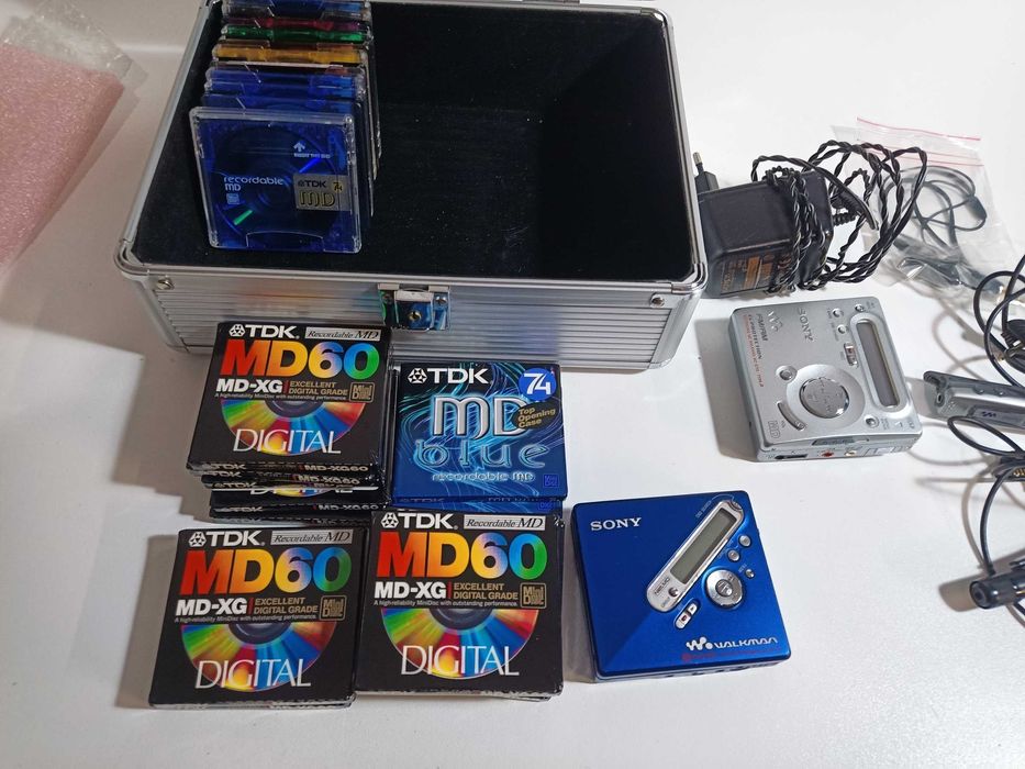 2 Leitor Mini Disc Sony com Radio e Net MD