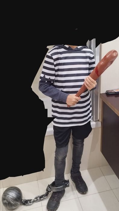 Fato Carnaval / Halloween Criança Prisioneiro