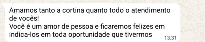 Cortina onda perfeira por medida