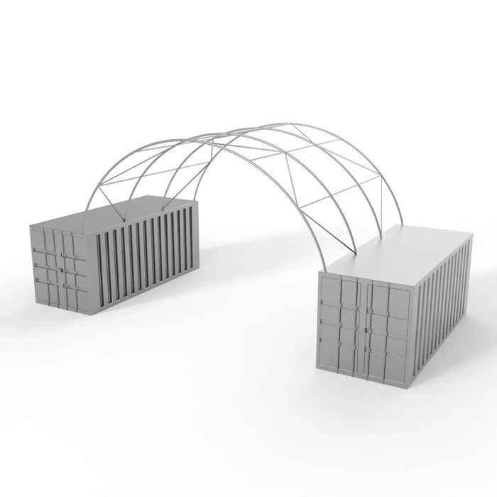 Zadaszenie kontenerowe, wiata na kontenery 8x12m - Polski producent!