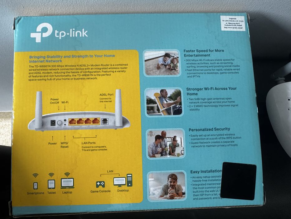 TP-Link TD-W8961N ADSL2+ 300 Mbps Wi-Fi Modem Router