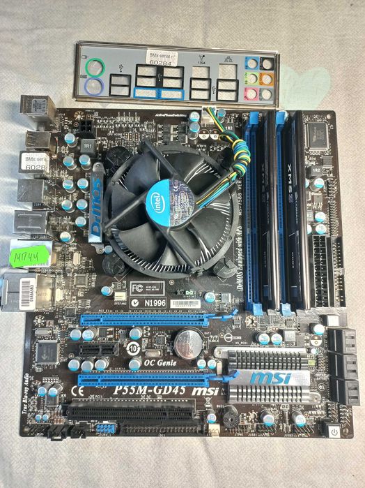 MSI P55M-GD45 .s1156. Intel Core i5 - 650 . DDR3: 4Gb куллер
