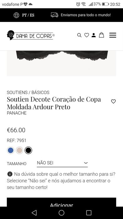 Vendo soutien Dama de Copas