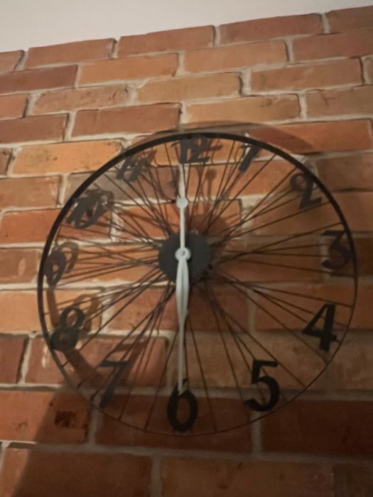 Zegar loftowy loft czarny ścienny