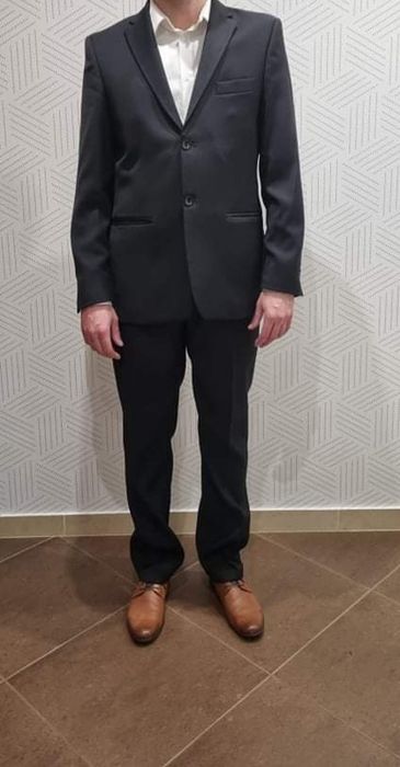 Garnitur 2-czesciowy czarny slim 182 M