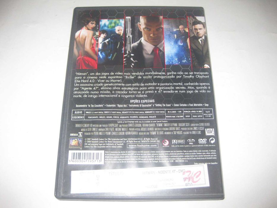 DVD "Hitman - Agente 47" com Timothy Olyphant