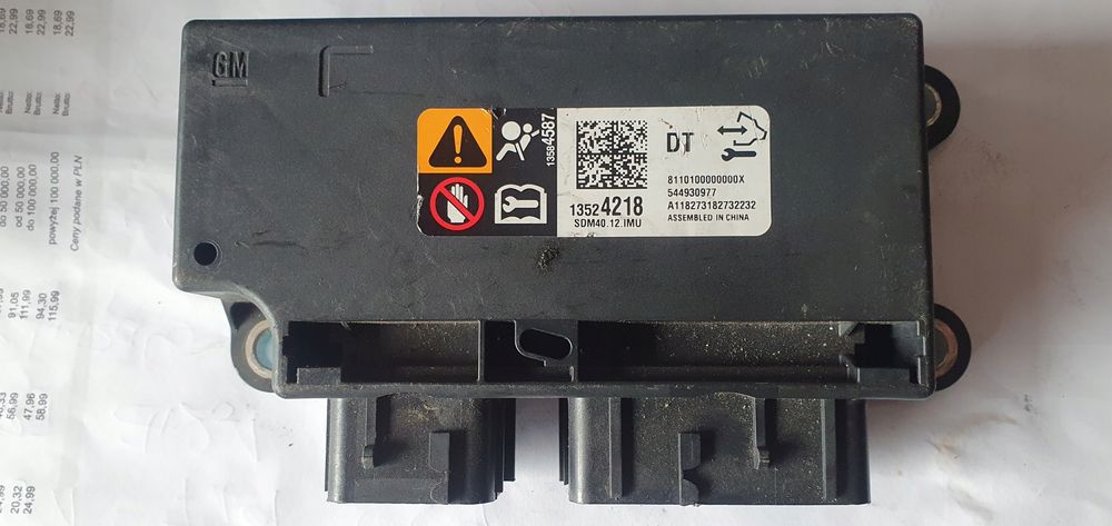 Opel mokka x modul sensor poduszek 13524218