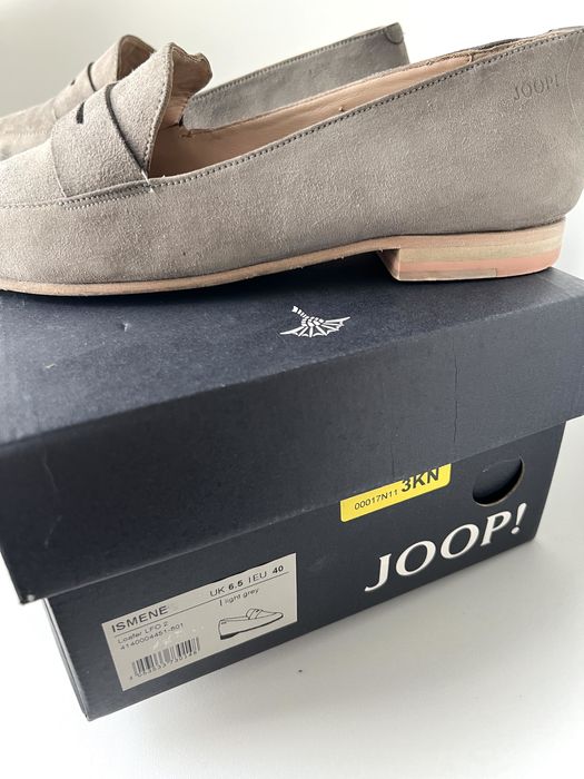 Joop! - loafer / lordsy / półbuty / buty zamszowe szare  40