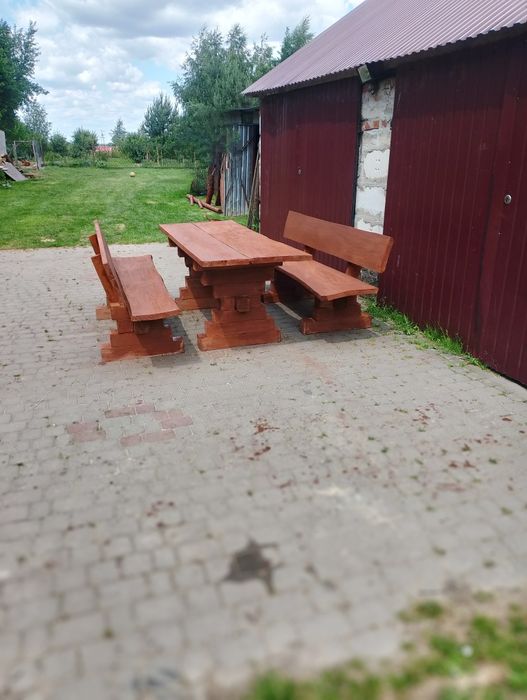 Komplet mebli ogrodowych, stół ogrodowy,ławka
