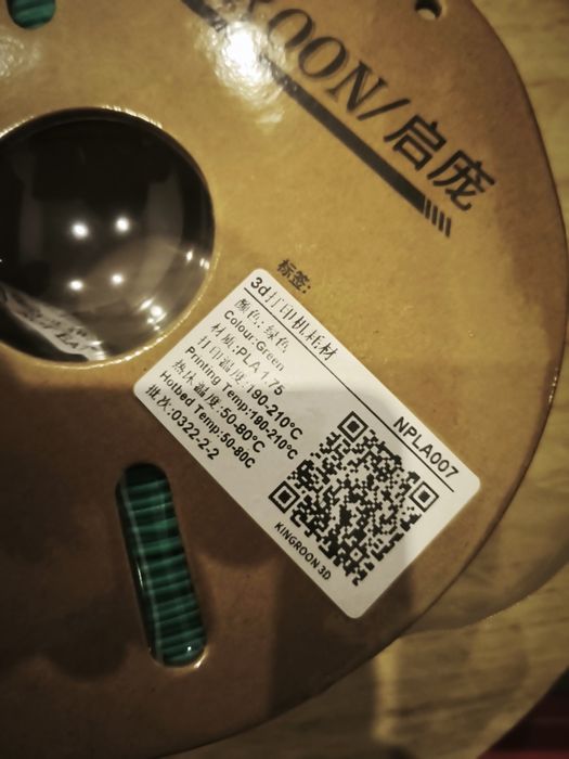 Filamento 3d pla verde 1kg