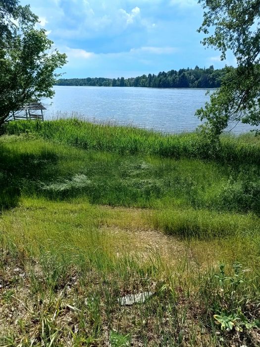 Pole namiotowe, kampingowe, kamperowe nad jeziorem