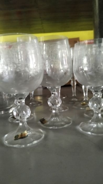 Serviço de copos de cristal