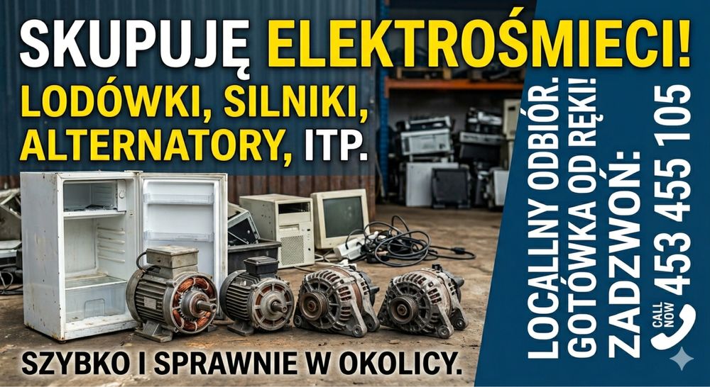 Skupuje elektrośmieci chwalowice/jelcz okolice