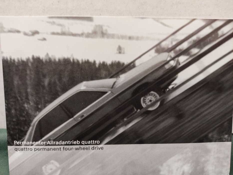 Pocztówka widokówka Audi quattro permanent four-wheel drive