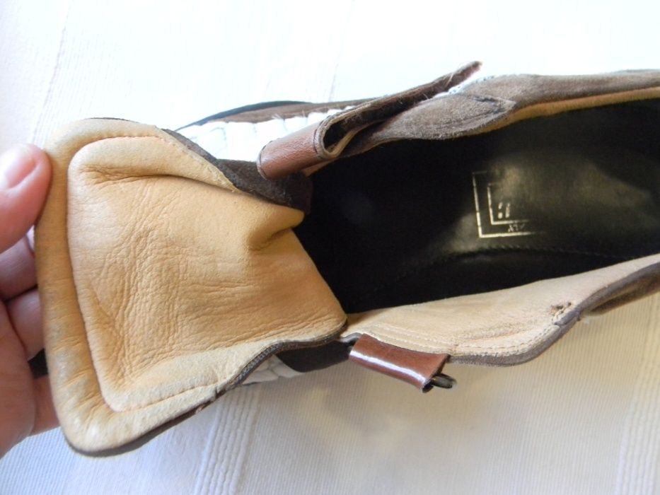 Неординарные замшевые мужские туфли Италия р.42/43/ст.28см