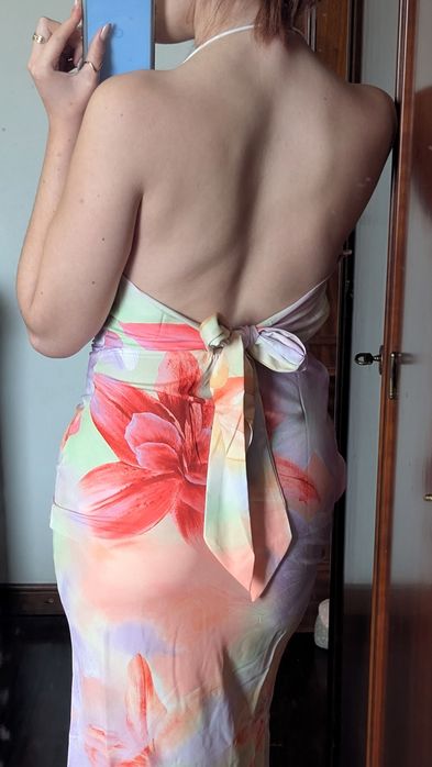 Vestido Sereia Estampado - Tamanho S