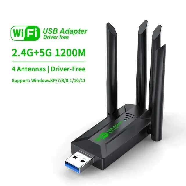 Продам 1200 Мбіт/с WiFi USB-адаптер дводіапазонний 2.4G+5Ghz Wi-Fi