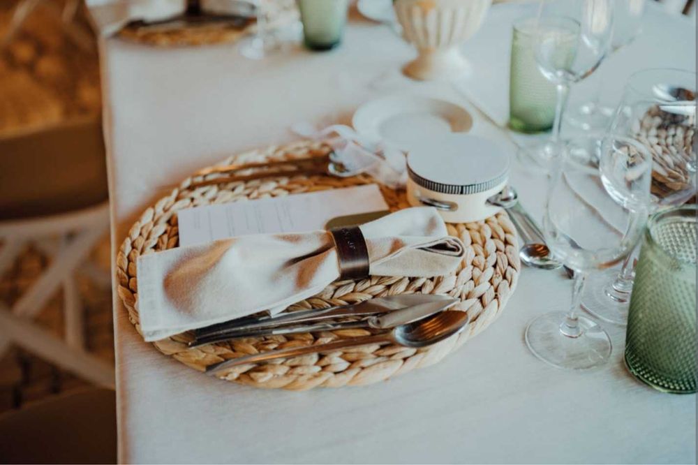 Casamento / Comunhão Argola Guardanapo Couro Personalizados