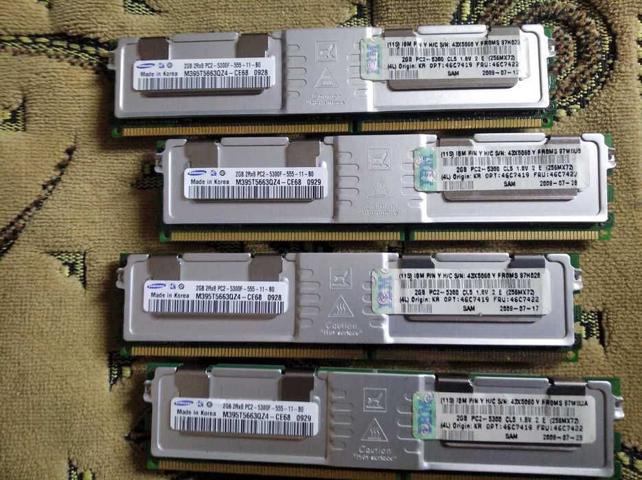Пам'ять для сервера SAMSUNG 2Gb 2R8 PC2 – 5300F – 555 - 11- BO
