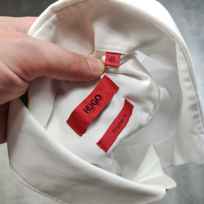 MĘSKA PREMIUM Koszula Biała Elegancka Luxury Hugo Boss Klasyczna