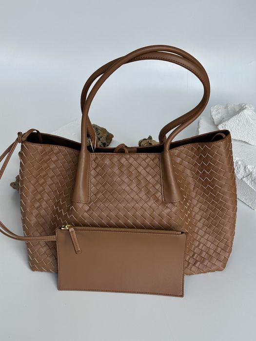 Стильний шкіряний шопер