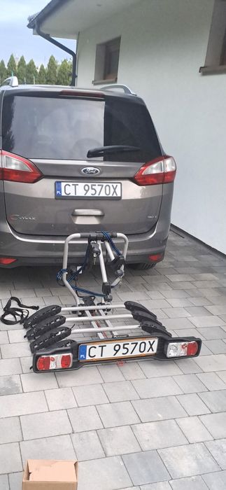 Bagażnik na hak 4 rowery Perruzo, platforma odchylająca, komplet, Perruzo, stan BDB, Toruń