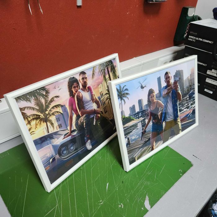 Quadro GTA 6 Parede ou Retrato Realista 21x30 cm