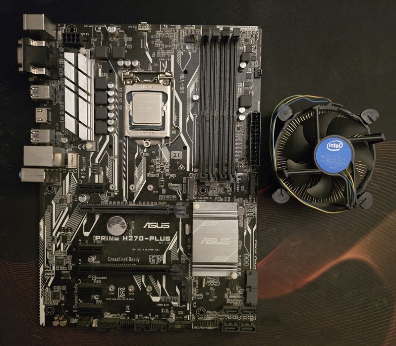 Продам материнську плату з процесором asus h270-plus + celeron g3200