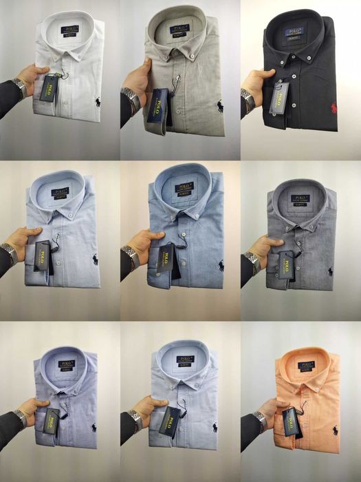 Koszula męska mały znaczek Ralph Lauren eleganckie RL hit Premium