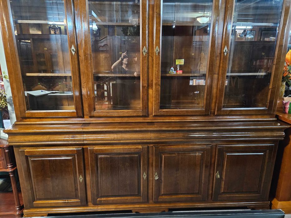 Grande móvel em madeira maciça para sala ou escritório - óptimo estad