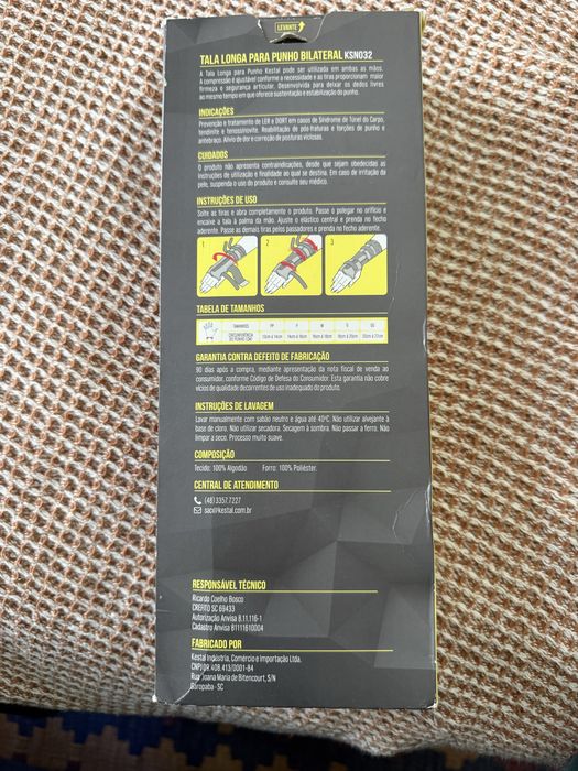 Tala longa para punho bilateral tamanho M