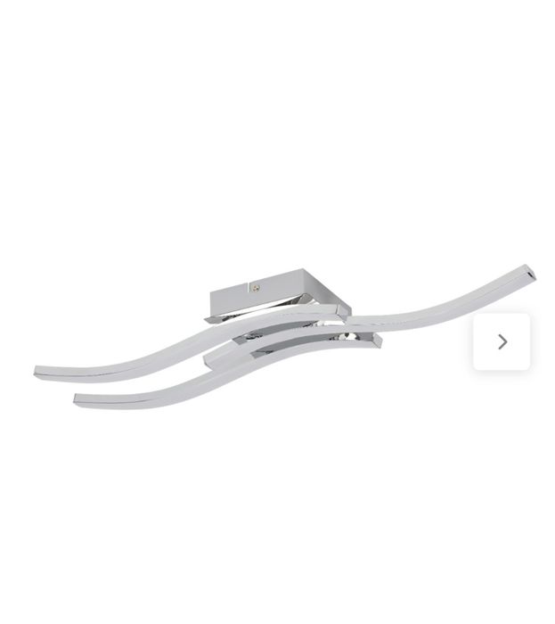 Lampa led chrom sufitowa barwy żółtej