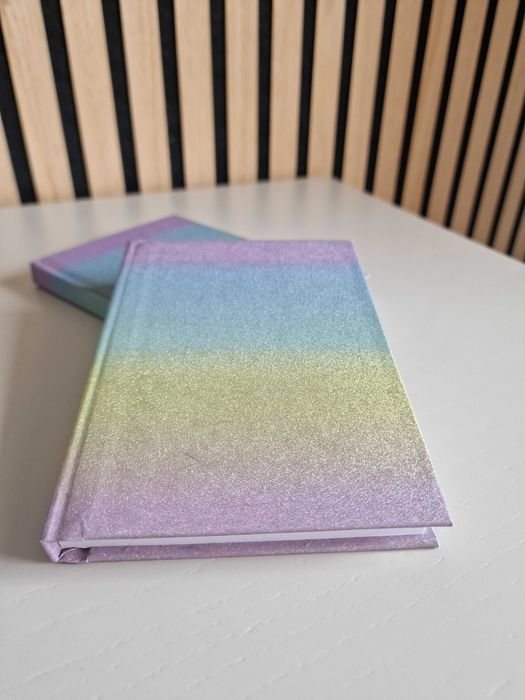 Conjunto de 2 cadernos com glitter