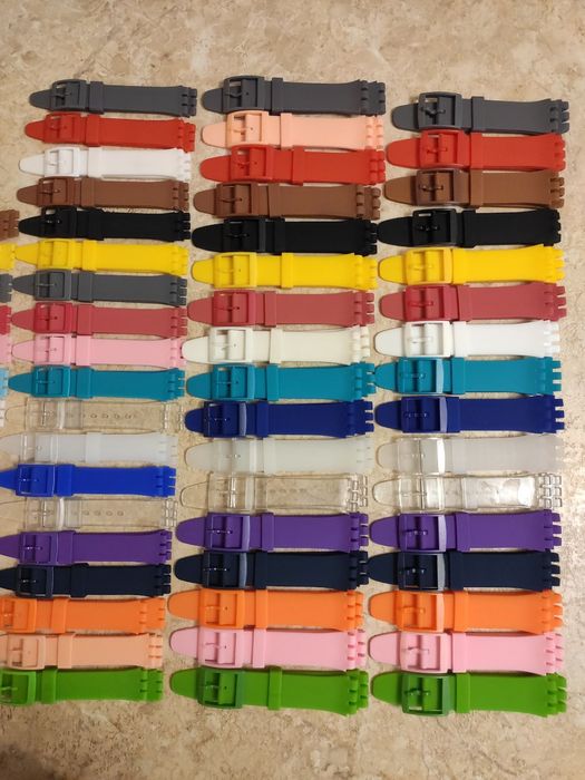 Ремешки Swatch, силіконові ремінці свотч