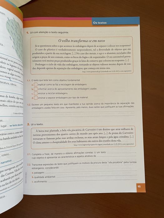 P5 português. Manual de apoio Português 5 ano