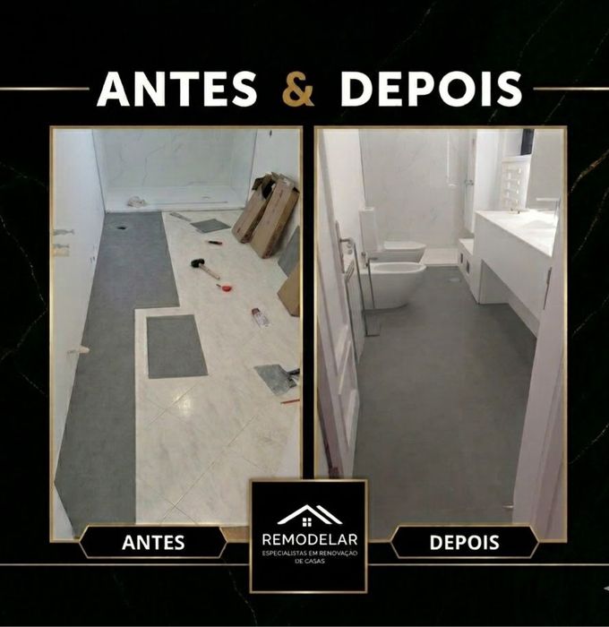 Remodelações Interiores: Casas de banho, Pladur, Pintura e Chão Flutuante (Direto e eficiente)