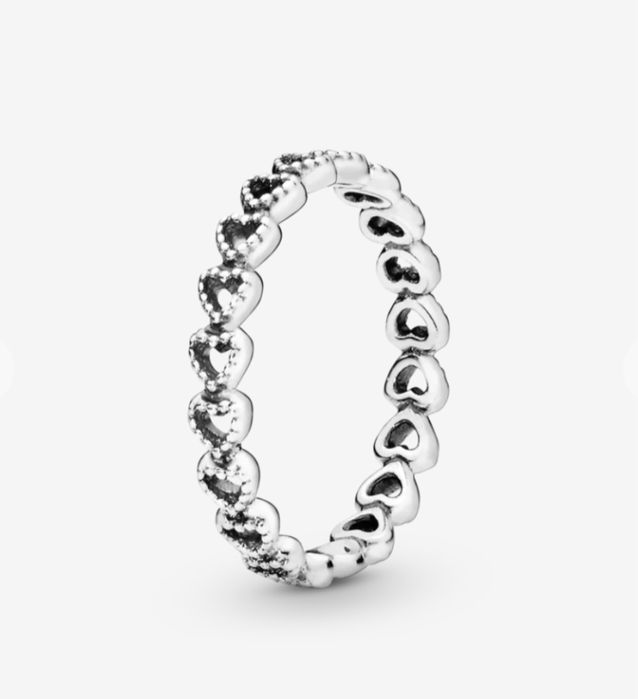 Каблучка "Смужка сердець" 925 проба. Pandora