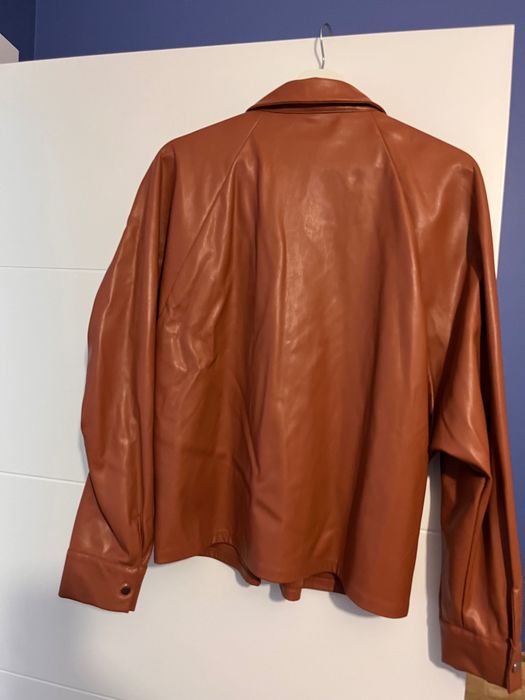 Koszula z ekoskórki - ZARA-XL